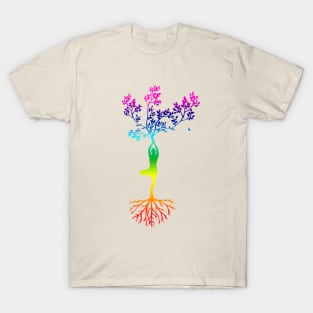 Yoga spiritual chakra tree of life spirituel magic T-Shirt